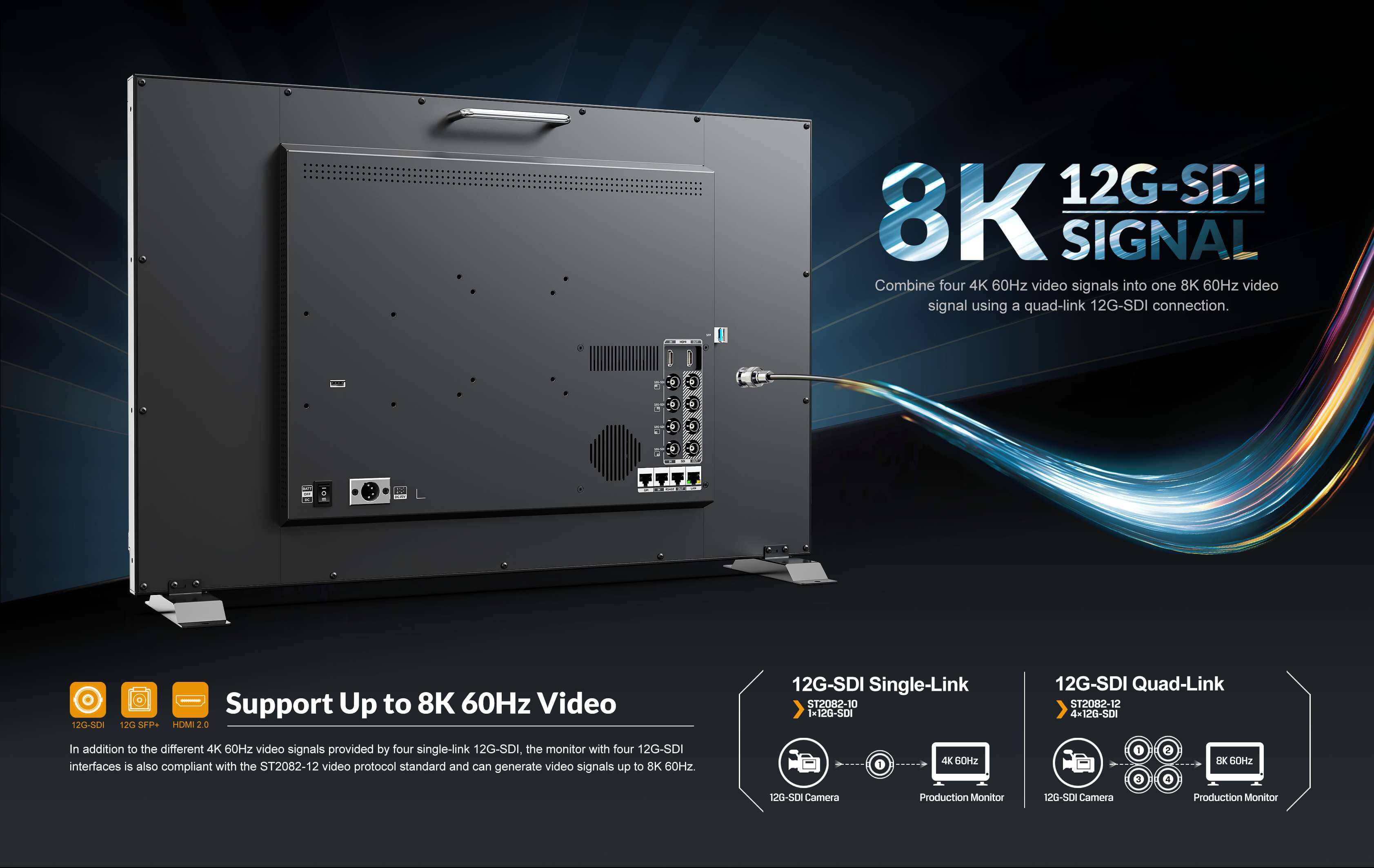 28 inji 8K 12G-Sdi Studio Studio Mosiot2